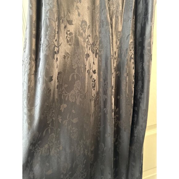 August Silk Black Floral Slip Dress Nightgown Nightie 100% Silk Size 1X NWT - Picture 2 of 8